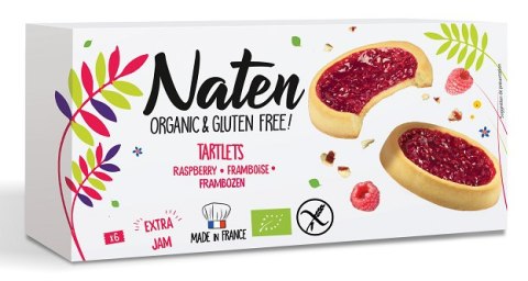 CIASTKA TARTALETKI Z DŻEMEM MALINOWYM BEZGLUTENOWE BIO 130 g - NATEN NATEN (ciastka bezglutenowe)