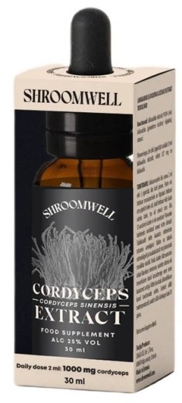 GRZYBY CORDYCEPS SINENSIS EKSTRAKT W KROPLACH 30 ml - SHROOMWELL SHROOMWELL (shoty)