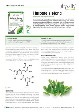 HERBATA ZIELONA 30 TABLETEK - PHYSALIS PHYSALIS (olejki eteryczne, suplementy)