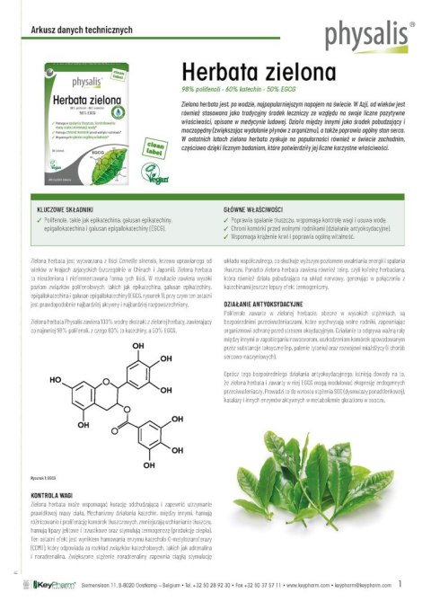 HERBATA ZIELONA 30 TABLETEK - PHYSALIS PHYSALIS (olejki eteryczne, suplementy)