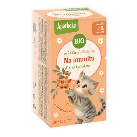 HERBATKA BAJKOWA DLA DZIECI - DZIKA RÓŻA, MIĘTA PIEPRZOWA, RUMIANEK I ROKITNIK BIO (20 x 1,5 g) 30 g - APOTHEKE APOTHEKE (herbatki dla dzieci, dorosłych, błonnik