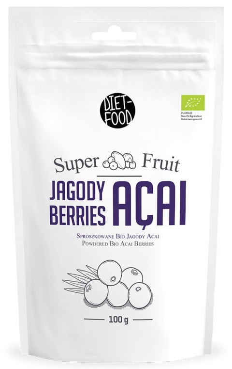 JAGODY ACAI SPROSZKOWANE BIO 100 g - DIET-FOOD DIET-FOOD