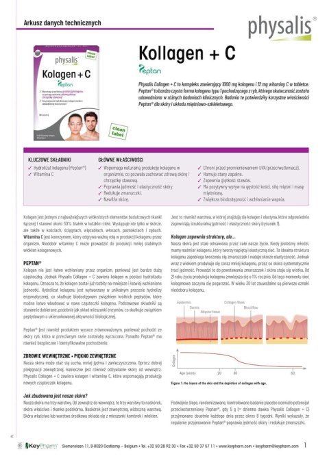 KOLAGEN RYBI + WITAMINA C 60 TABLETEK - PHYSALIS PHYSALIS (olejki eteryczne, suplementy)