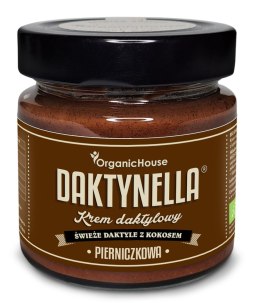 KREM KOKOSOWO - DAKTYLOWY PIERNICZKOWY BEZGLUTENOWY BIO 190 g - ORGANICHOUSE (DAKTYNELLA) (PRODUKT SEZONOWY) ORGANICHOUSE (bionelki, daktyle, kremy daktylowe)