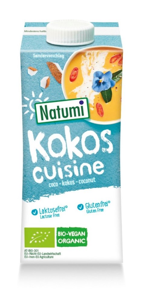 KREM KOKOSOWY DO GOTOWANIA I PIECZENIA BEZGLUTENOWY BIO 200 ml - NATUMI NATUMI (napoje i kremy roślinne)