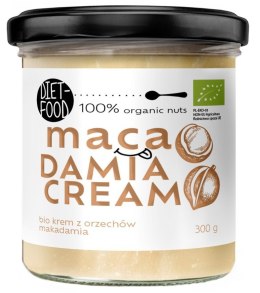KREM Z ORZECHÓW MACADAMIA PRAŻONYCH 100 % BIO 300 g - DIET-FOOD DIET-FOOD