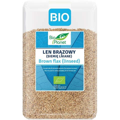LEN BRĄZOWY (SIEMIĘ LNIANE) BIO 2 kg - BIO PLANET BIO PLANET - seria NIEBIESKA (ryże, kasze, ziarna)