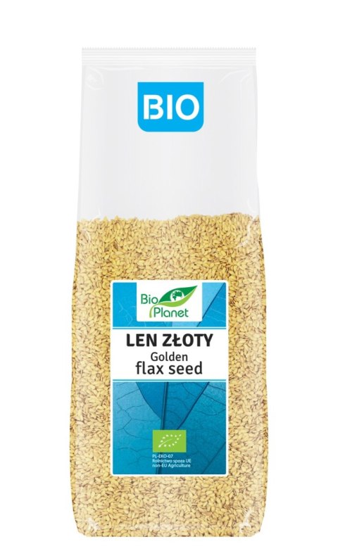 LEN ZŁOTY (SIEMIĘ LNIANE) BIO 1 kg - BIO PLANET BIO PLANET - seria NIEBIESKA (ryże, kasze, ziarna)