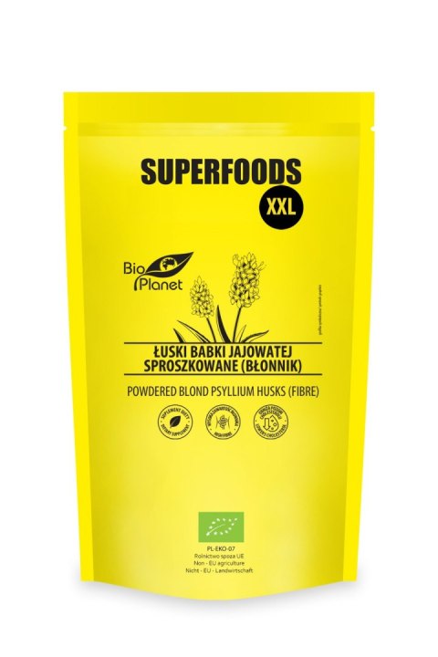 ŁUSKI BABKI JAJOWATEJ SPROSZKOWANE (BŁONNIK) BIO 600 g - BIO PLANET SUPERFOODS BIO PLANET - seria SUPERFOODS