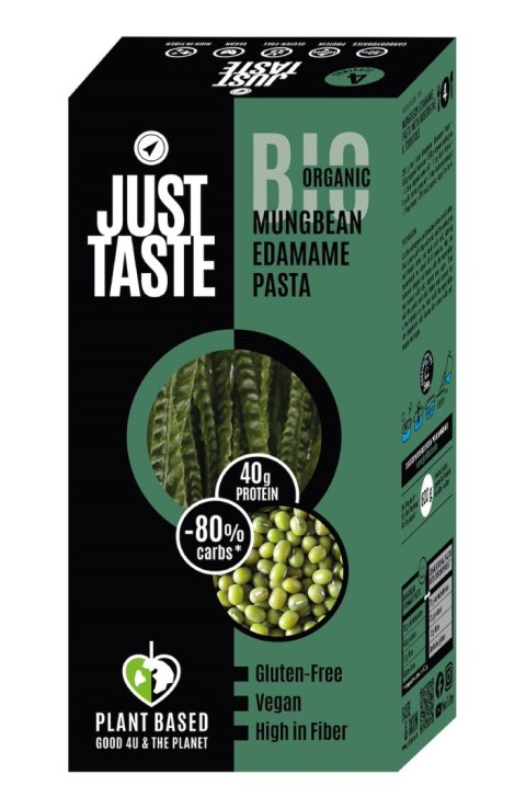 MAKARON PROTEINOWY (Z SOI EDAMAME I FASOLI MUNG) SPAGHETTI BEZGLUTENOWY BIO 250 g - JUST TASTE JUST TASTE (makarony)