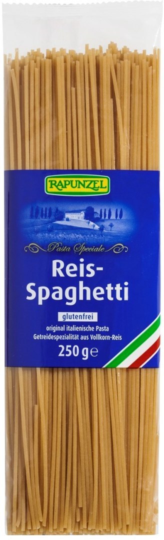MAKARON (RYŻOWY RAZOWY) SPAGHETTI BEZGLUTENOWY BIO 250 g - RAPUNZEL RAPUNZEL (makarony, czekolady, oleje, kremy orz.)