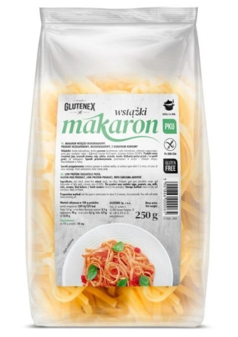 MAKARON WSTĄŻKI NISKOBIAŁKOWY BEZGLUTENOWY 250 g - GLUTENEX GLUTENEX (chleby, ciastka, makarony)