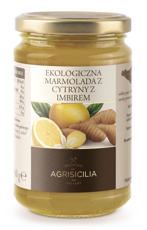 MARMOLADA Z CYTRYN Z IMBIREM BIO 360 g - AGRISICILIA (PRODUKT SEZONOWY) AGRISICILIA (marmolady, krem pistacjowy)