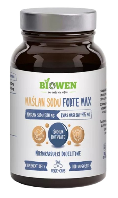 MAŚLAN SODU FORTE MAX (580 mg) BEZGLUTENOWY 100 KAPSUŁEK - BIOWEN BIOWEN (suplementy diety)