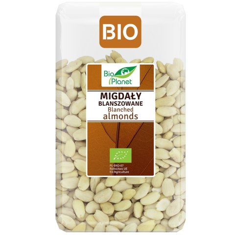 MIGDAŁY BLANSZOWANE BIO 1 kg - BIO PLANET BIO PLANET - seria BRĄZOWA (orzechy i pestki)