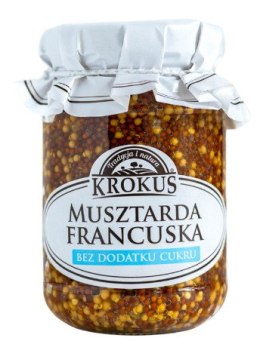 MUSZTARDA FRANCUSKA BEZ DODATKU CUKRÓW 185 g - KROKUS KROKUS (przetwory owocowe i warzywne)