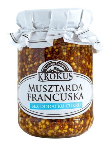 MUSZTARDA FRANCUSKA BEZ DODATKU CUKRÓW 185 g - KROKUS KROKUS (przetwory owocowe i warzywne)