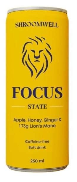 NAPÓJ GAZOWANY NA KONCENTRACJĘ Z SOPLÓWKĄ JEŻOWATĄ 250 ml - SHROOMWELL SHROOMWELL (shoty)