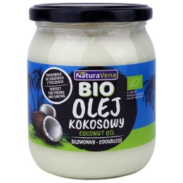 OLEJ KOKOSOWY BEZWONNY BIO 465 ml - NATURAVENA NATURAVENA