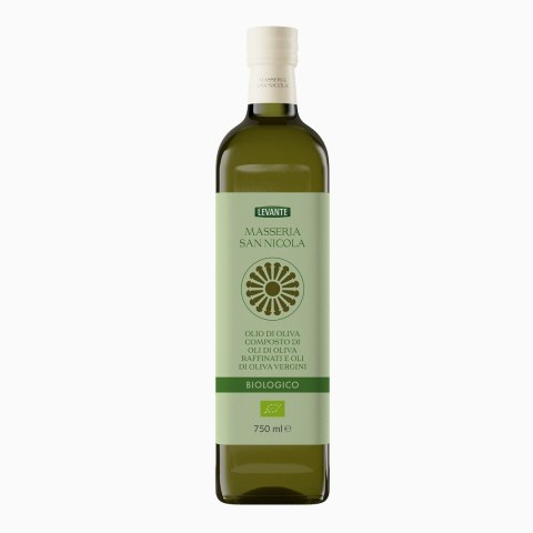 OLIWA Z OLIWEK DO GOTOWANIA I SMAŻENIA BIO 750 ml - LEVANTE (MASSERIA SAN NICOLA) LEVANTE (włoskie oliwy, oleje)