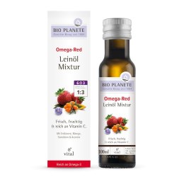 OMEGA RED - MIESZANKA Z OLEJEM LNIANYM (ROKITNIK, MANGO, ACEROLA, TRUSKAWKA) BIO 100 ml - BIO PLANETE BIO PLANETE (oleje i oliwy)