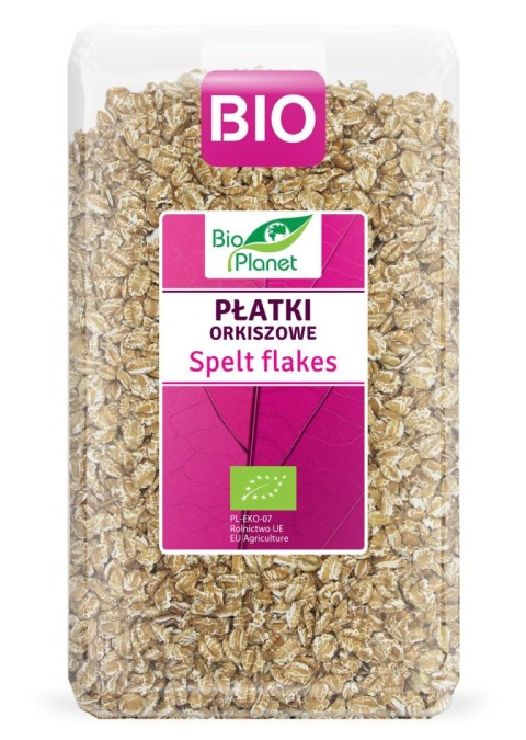 PŁATKI ORKISZOWE BIO 600 g - BIO PLANET BIO PLANET - seria RÓŻOWA (płatki, otręby, musli)