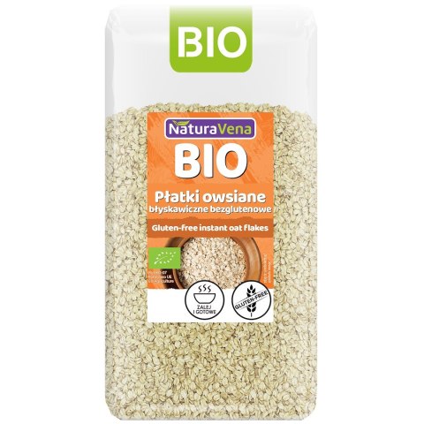 PŁATKI OWSIANE BŁYSKAWICZNE BEZGLUTENOWE BIO 300 g - NATURAVENA NATURAVENA