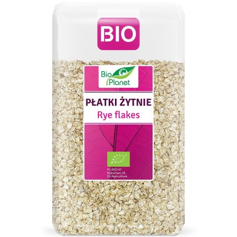 PŁATKI ŻYTNIE BIO 600 g - BIO PLANET BIO PLANET - seria RÓŻOWA (płatki, otręby, musli)