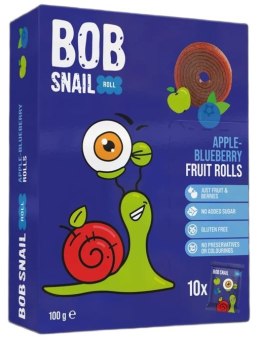 PRZEKĄSKI ROLL JABŁKO - BORÓWKA BEZ DODATKU CUKRÓW BEZGLUTENOWE 100 g - BOB SNAIL BOB SNAIL (przekąski owocowe)