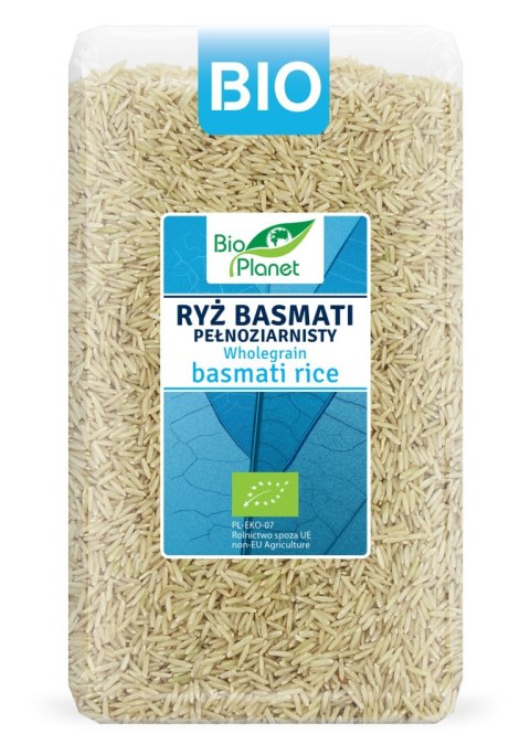 RYŻ BASMATI PEŁNOZIARNISTY BIO 1 kg - BIO PLANET BIO PLANET - seria NIEBIESKA (ryże, kasze, ziarna)