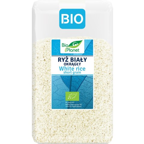 RYŻ BIAŁY OKRĄGŁY BIO 1 kg - BIO PLANET BIO PLANET - seria NIEBIESKA (ryże, kasze, ziarna)