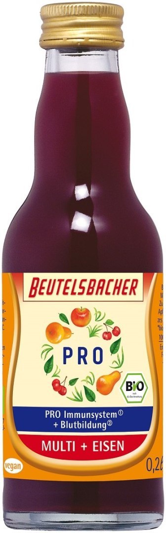 SHOT NA ODPORNOŚĆ GRUSZKA - JABŁKO - MARCHEW CZARNA BIO 200 ml - BEUTELSBACHER BEUTELSBACHER (soki, napoje, ocet jabłkowy)