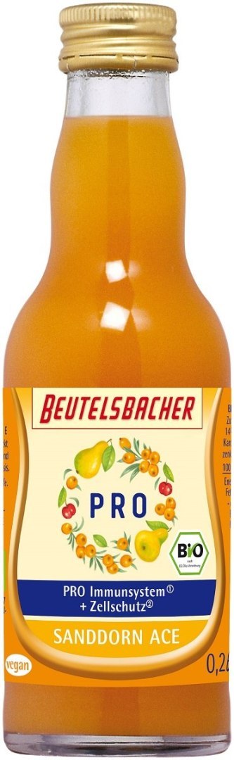 SHOT NA ODPORNOŚĆ GRUSZKA - ROKITNIK - MARCHEW BIO 200 ml - BEUTELSBACHER BEUTELSBACHER (soki, napoje, ocet jabłkowy)