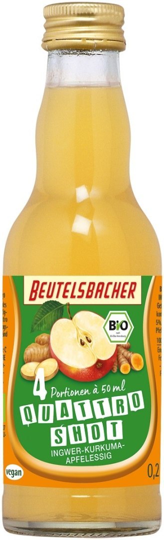SHOT NA ODPORNOŚĆ JABŁKO - IMBIR - KURKUMA BIO 200 ml - BEUTELSBACHER BEUTELSBACHER (soki, napoje, ocet jabłkowy)