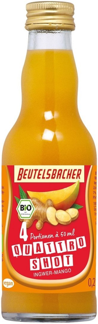 SHOT NA ODPORNOŚĆ JABŁKO - MANGO - IMBIR - KURKUMA BIO 200 ml - BEUTELSBACHER BEUTELSBACHER (soki, napoje, ocet jabłkowy)