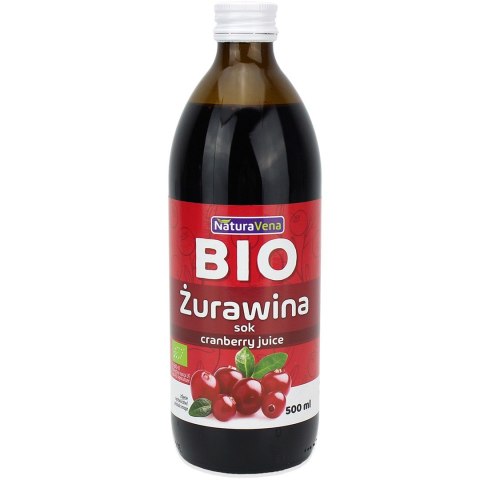 SOK Z ŻURAWINY 100 % BIO 500 ml - NATURAVENA NATURAVENA
