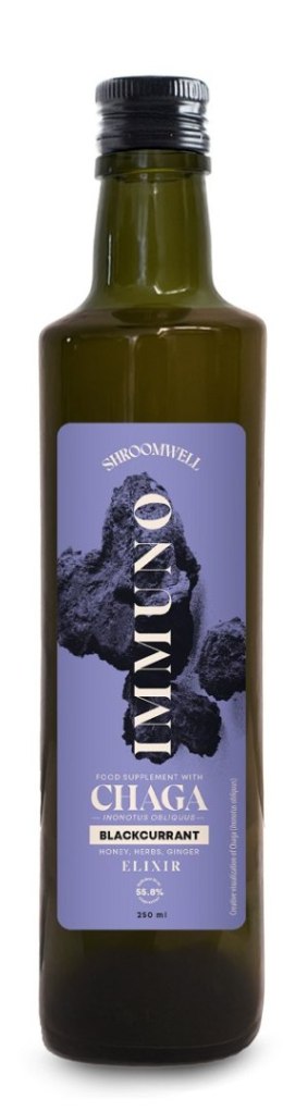 SUPLEMENT DIETY NA ODPORNOŚĆ Z CHAGĄ I CZARNĄ PORZECZKĄ W PŁYNIE 250 ml - SHROOMWELL SHROOMWELL (shoty)