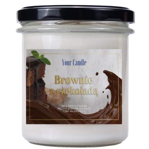 ŚWIECA SOJOWA ZAPACHOWA W SZKLE BROWNIE Z CZEKOLADĄ 300 ml - YOUR CANDLE (PRODUKT SEZONOWY) YOUR CANDLE (świece, olejki eteryczne)