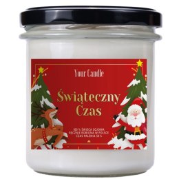 ŚWIECA SOJOWA ZAPACHOWA W SZKLE ŚWIĄTECZNY CZAS 300 ml - YOUR CANDLE (PRODUKT SEZONOWY) YOUR CANDLE (świece, olejki eteryczne)