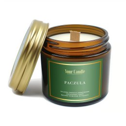 ŚWIECA SOJOWA ZAPACHOWA Z DREWNIANYM KNOTEM PACZULA 120 ml - YOUR CANDLE YOUR CANDLE (świece, olejki eteryczne)