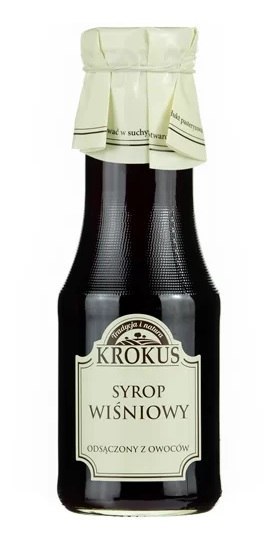SYROP WIŚNIOWY BEZGLUTENOWY 355 g (280 ml) - KROKUS KROKUS (przetwory owocowe i warzywne)