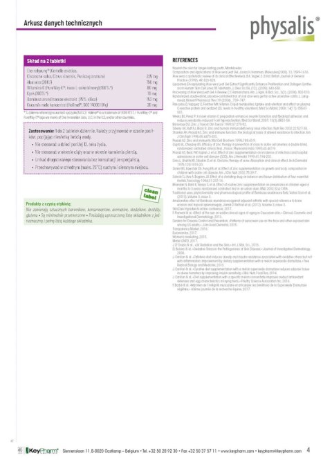 TABLETKI NA POPRAWĘ KONDYCJI SKÓRY 30 szt.- PHYSALIS PHYSALIS (olejki eteryczne, suplementy)