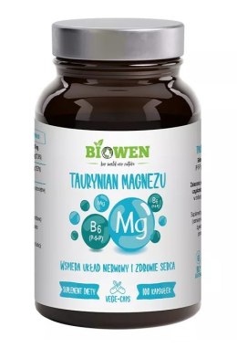 TAURYNIAN MAGNEZU + WITAMINA B6 100 KAPSUŁEK - BIOWEN BIOWEN (suplementy diety)