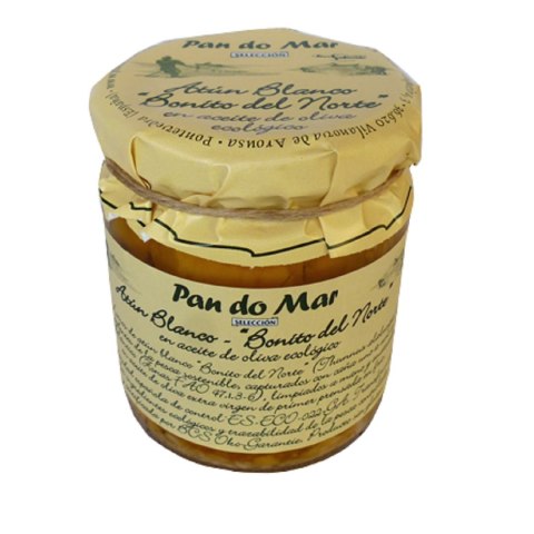 TUŃCZYK BIAŁY W BIO OLIWIE Z OLIWEK EXTRA VIRGIN 220 g (154 g) (SŁOIK) - PAN DO MAR PAN DO MAR (rybołówstwo zrównoważone)