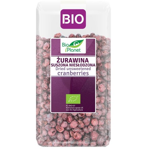 ŻURAWINA SUSZONA NIESŁODZONA BIO 50 g - BIO PLANET BIO PLANET - seria FIOLETOWA (owoce suszone)