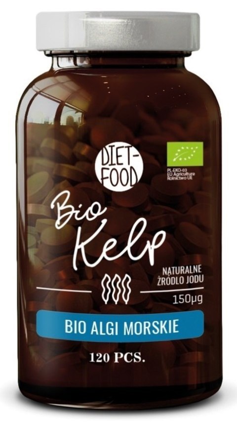 ALGI MORSKIE KELP BIO 120 TABLETEK - DIET-FOOD DIET-FOOD