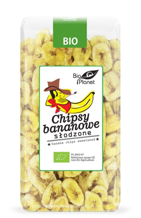 CHIPSY BANANOWE SŁODZONE BIO 350 g - BIO PLANET BIO PLANET - seria PRZEKĄSKI