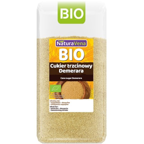 CUKIER TRZCINOWY DEMERARA BIO 500 g - NATURAVENA NATURAVENA
