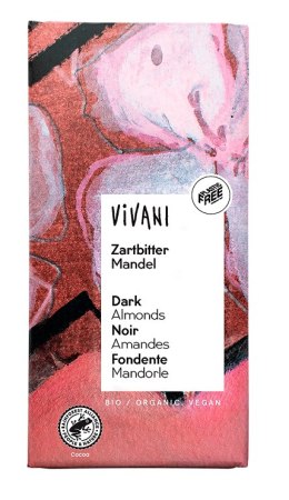 CZEKOLADA GORZKA Z MIGDAŁAMI BIO 100 g - VIVANI VIVANI (czekolady, batony, kakao instant)