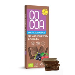 CZEKOLADA JAGODOWA Z WITAMINĄ C Z ACEROLI BEZ DODATKU CUKRÓW BIO 40 g - COCOA COCOA (czekolady i bakalie w surowej czekoladzie)